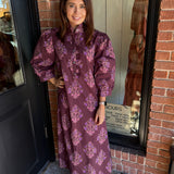 Nicky Burgundy Midi Dress