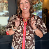 Natalia Two-Tone Floral Top