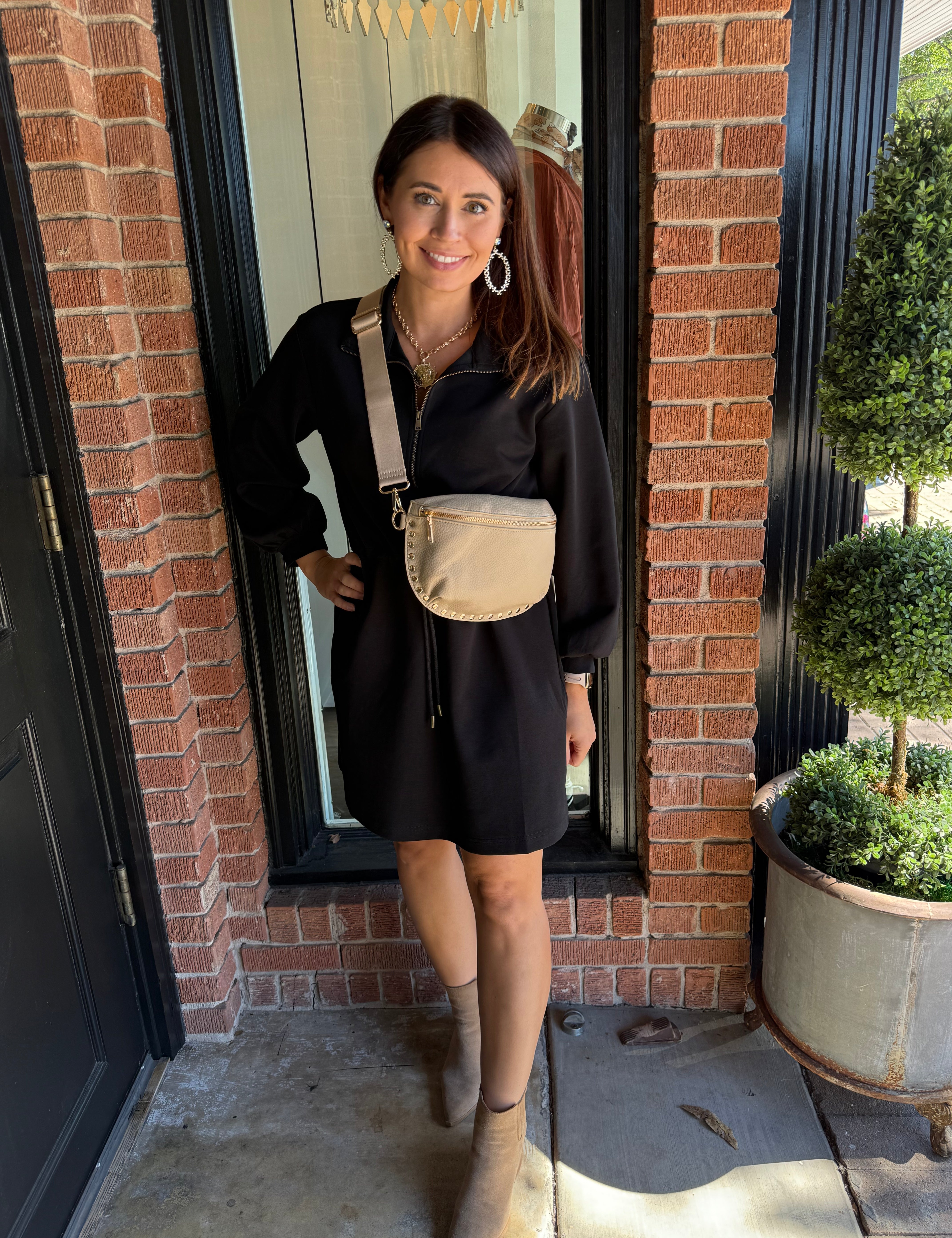 Melinda Black Knit Dress