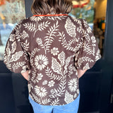 Natalia Two-Tone Floral Top