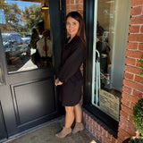 Melinda Black Knit Dress