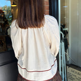 Melanie Embroidered Sleeve Top