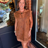 Justine Animal Print Suede Mini Dress