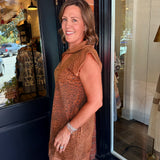 Justine Animal Print Suede Mini Dress