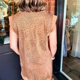 Justine Animal Print Suede Mini Dress