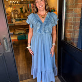 Carmen Denim Midi Dress