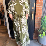 Shari Puff Sleeve Midi Dress