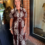 Shari Puff Sleeve Midi Dress