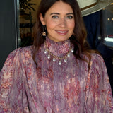 Bettie Metalic Print Mini Dress