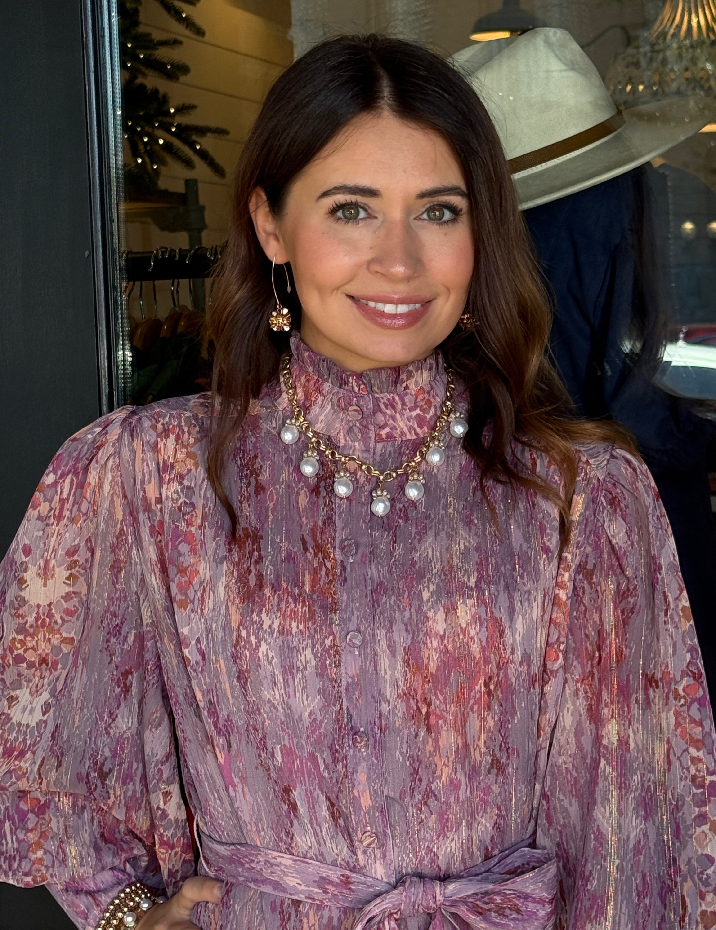 Bettie Metalic Print Mini Dress