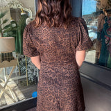 Vanessa Animal Print Suede Dress