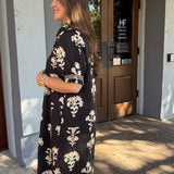 Kallie Black Midi Dress