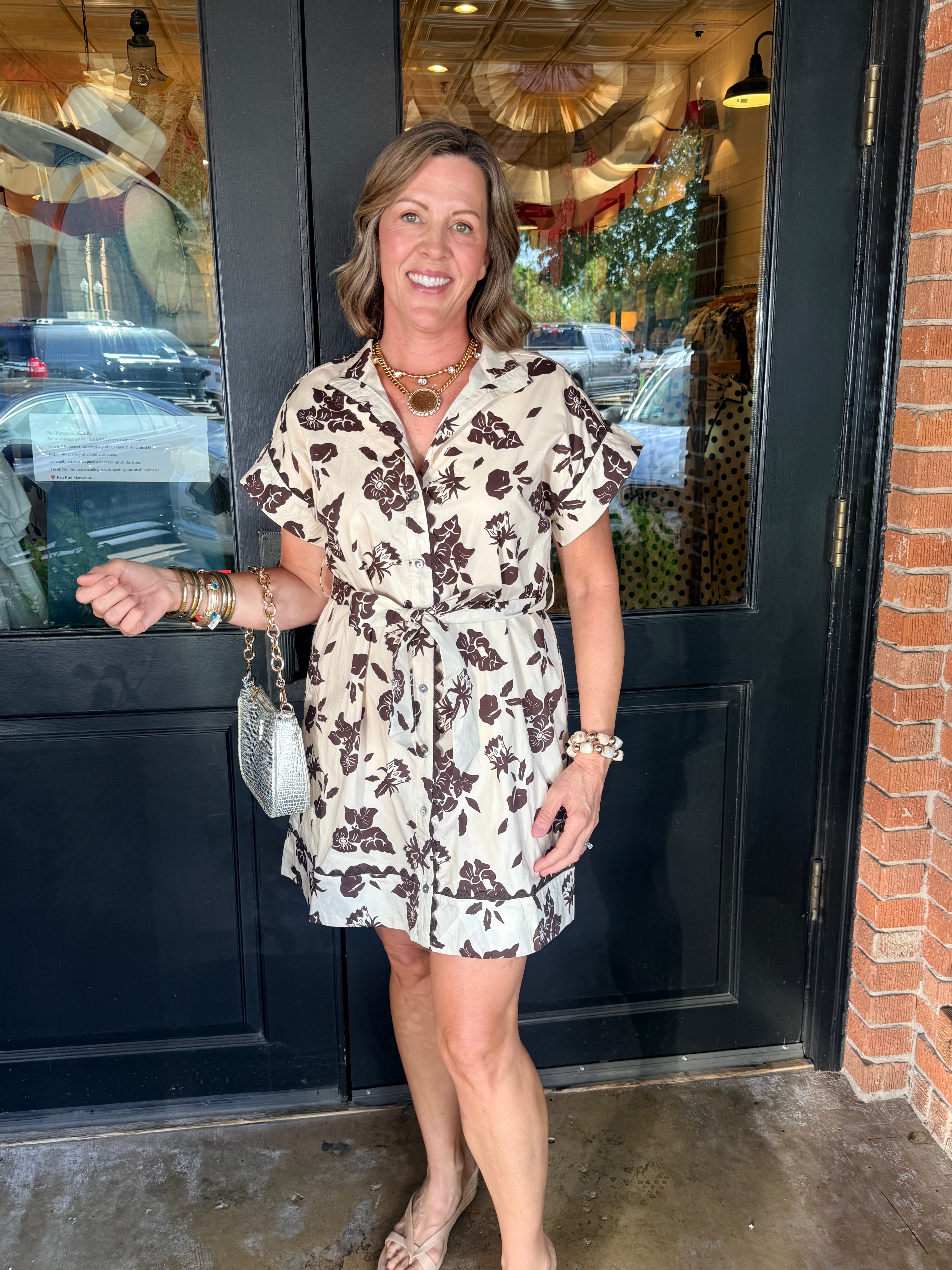 Cassie Button Shirt Dress
