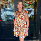 Fall Floral Mini Dress