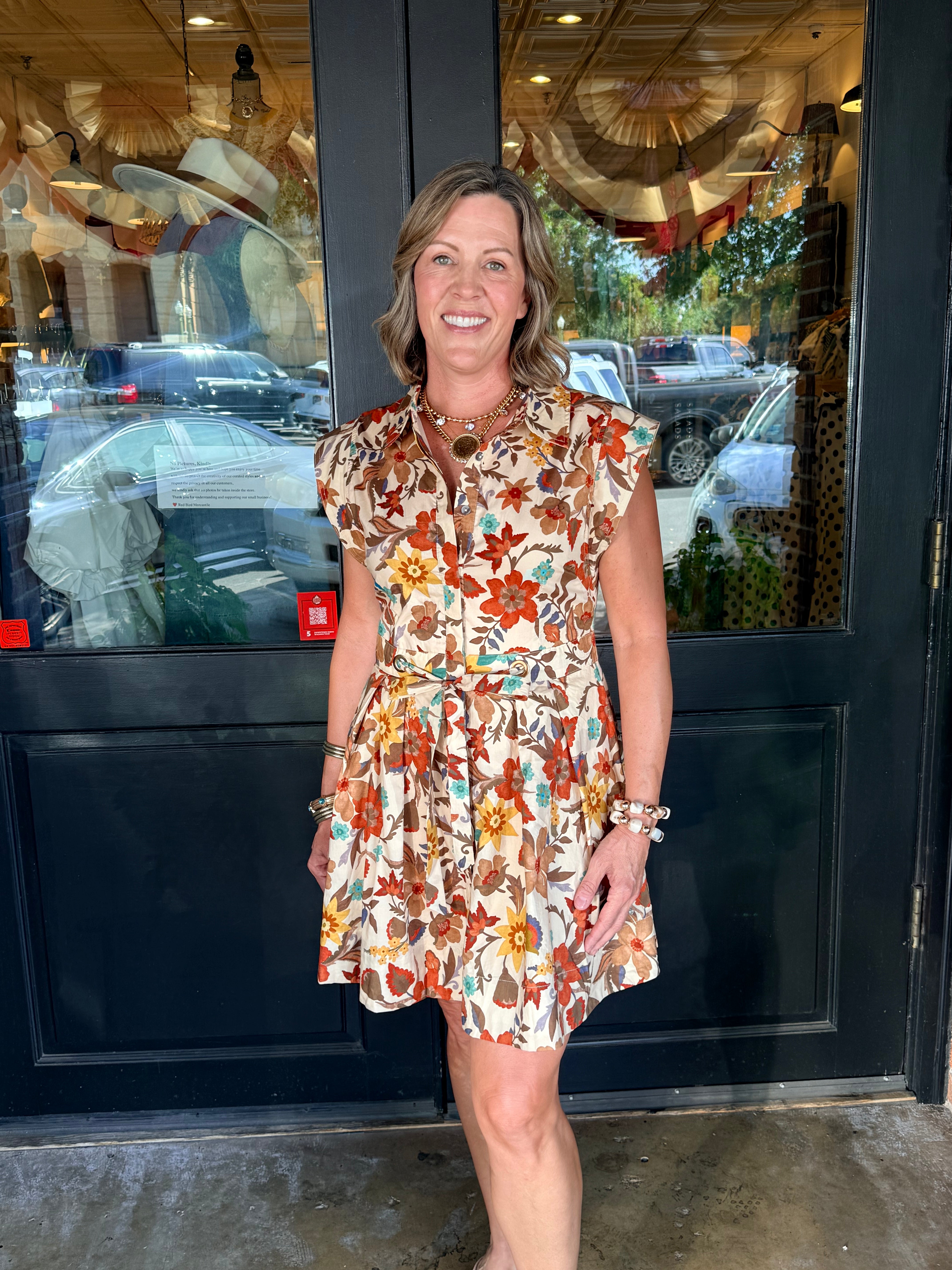 Fall Floral Mini Dress