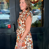 Melinda Floral Belted Mini Dress