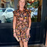 Melinda Floral Belted Mini Dress