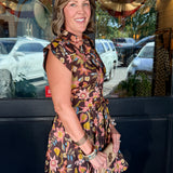 Melinda Floral Belted Mini Dress