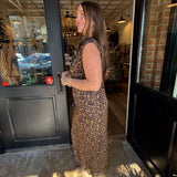 Eva Leopard Mock Neck Maxi Dress