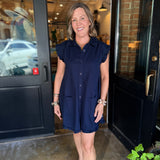 Lina Ruffle Shirt Dress