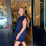 Lina Ruffle Shirt Dress