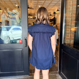 Lina Ruffle Shirt Dress