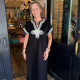 Betty Appliqué Midi Dress