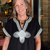 Betty Appliqué Midi Dress