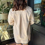 Daniella Contrast Suede Shacket