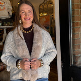 Shelley Fur Trim Cardigan