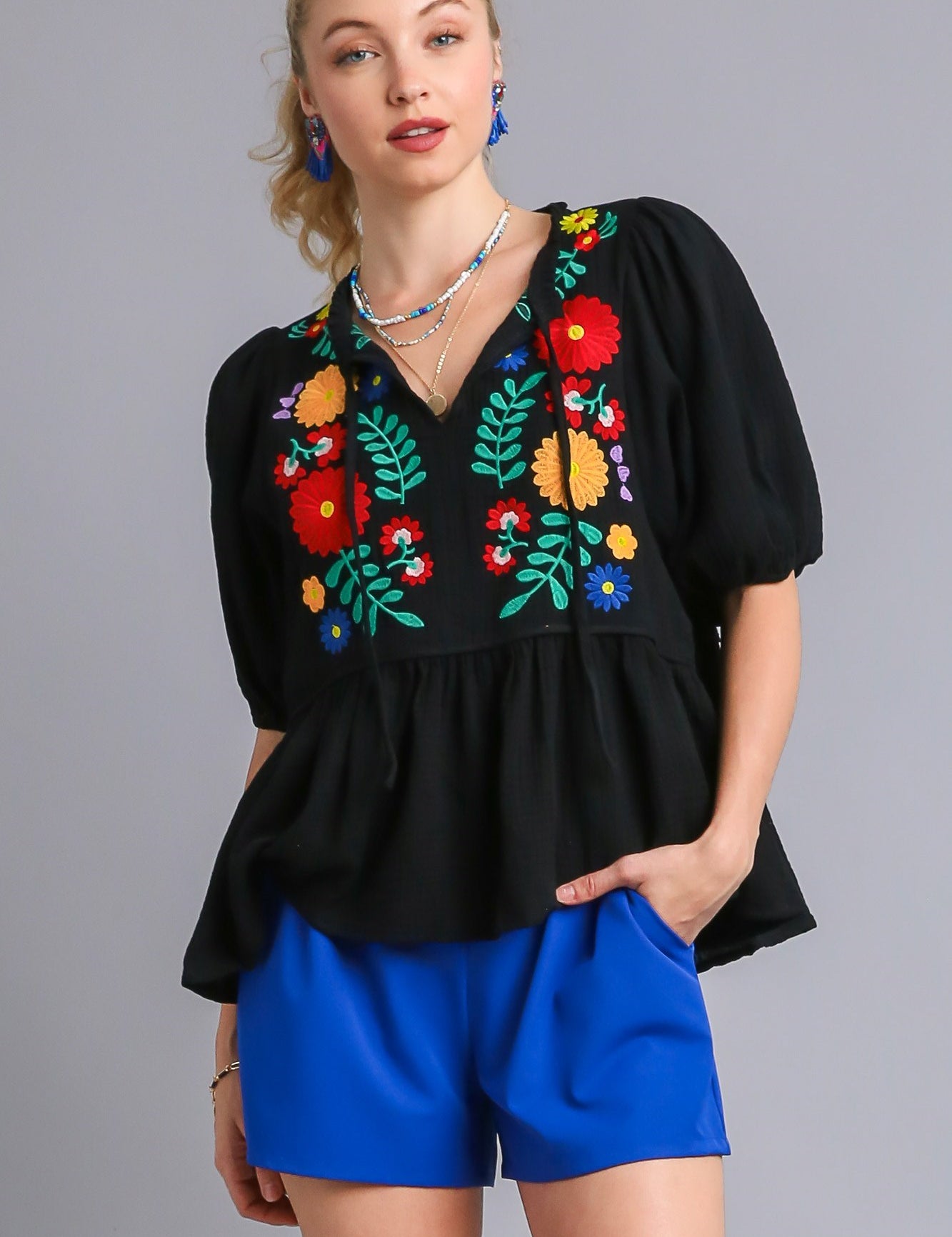 Blakely Floral Embroidered Top