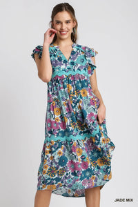 Lucy Floral Ric Rac Dress