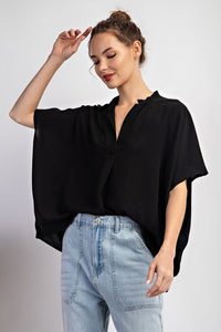 Emery Solid Short Sleeve Top