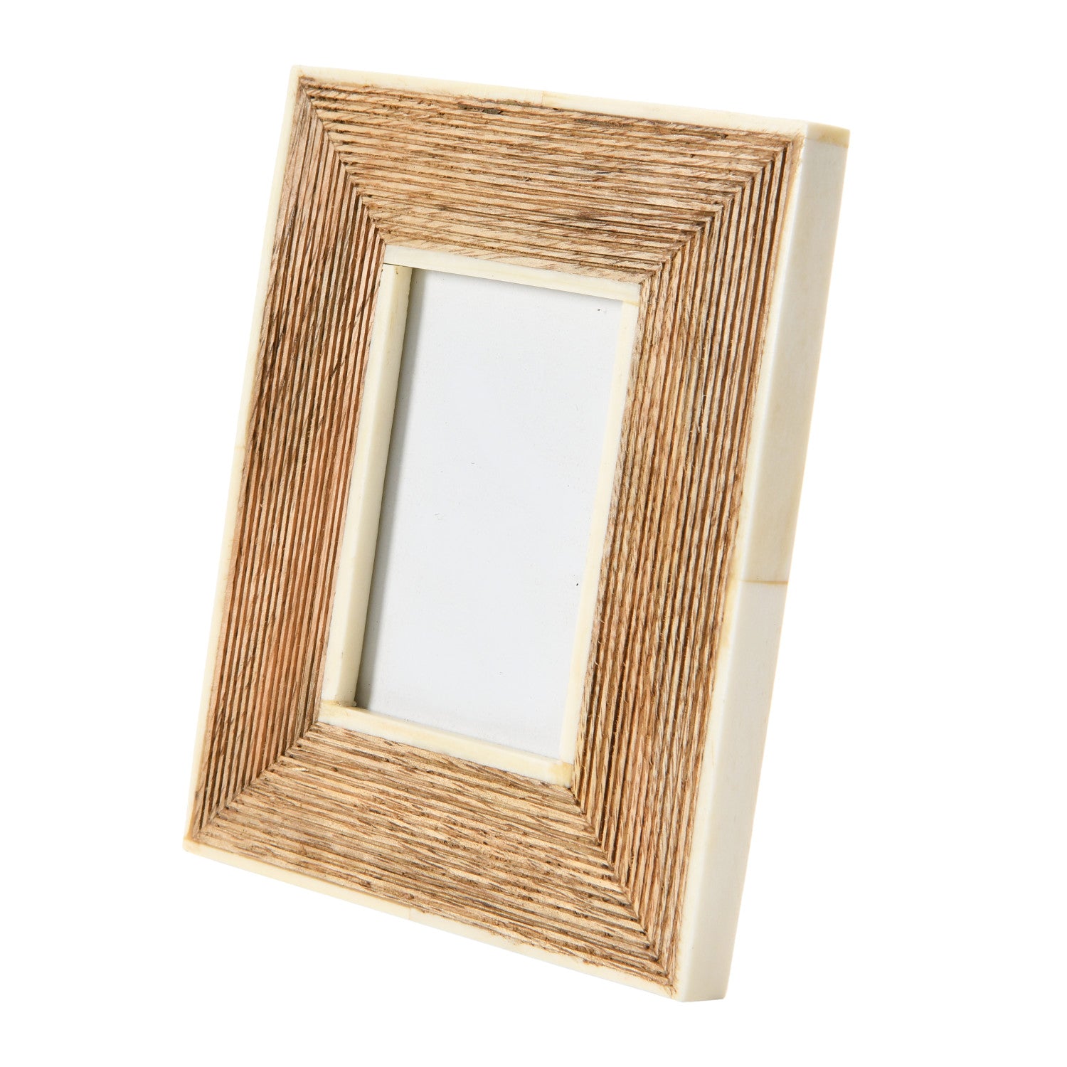 Cute wood and bone picture frame