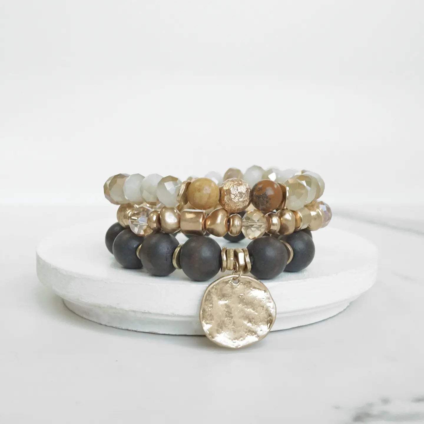 Jill Bead & Coin Bracelet Set