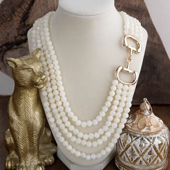 Multi Strand Beads with Horse Bit