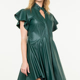 Paula Faux Leather Dress