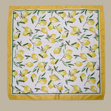 Lemon Print Silk Bandan Scarf