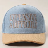 EXPENSIVE & DIFFICULT Denim Trucker Hat