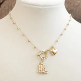 Dainty Cowgirl Charm Necklace