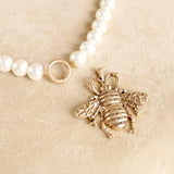 Bee Necklace W/ Pearls