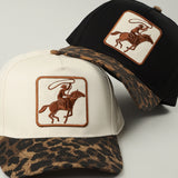 Cowboy Patch Leopard Trucker Hat