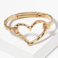 Heart Hinged Bracelet