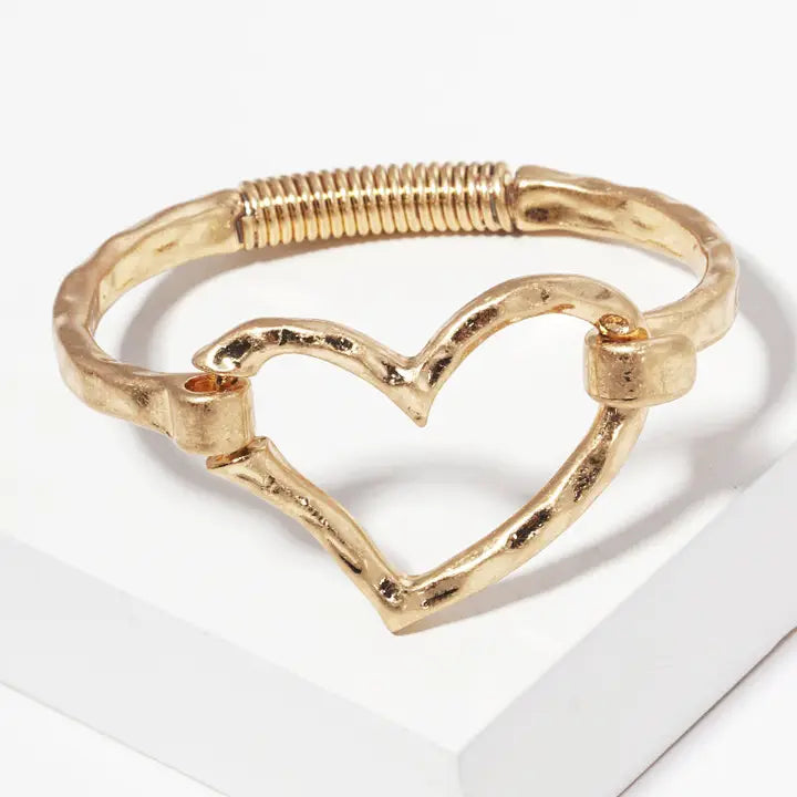 Heart Hinged Bracelet
