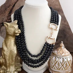 Multi Strand Beads with Horse Bit