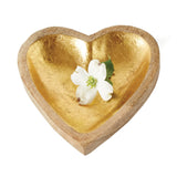 Gold Heart Wood Bowl