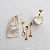 Brass Bee Spoon Set
