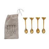 Brass Bee Spoon Set