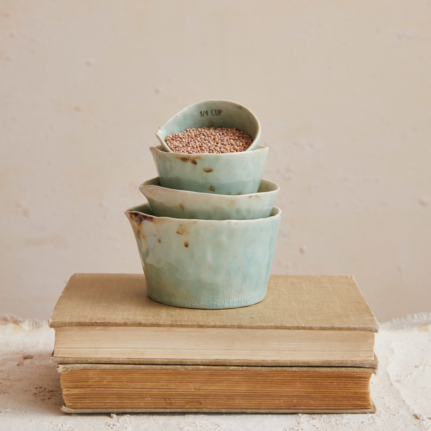 Crackle Glaze Measuring Cups