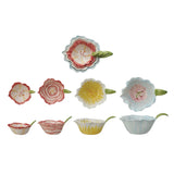 Stoneware Flower Measuring Cups